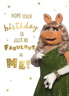 verjaardag kaart muppets miss piggy fabulous
